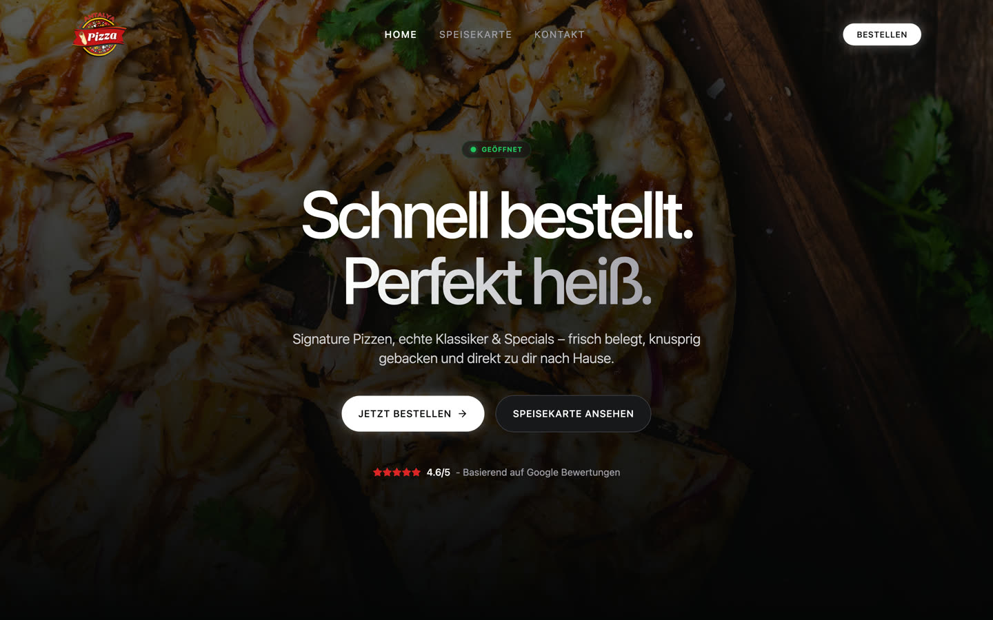 Startseite der von Short Media gebauten Website für Antalya Bühl